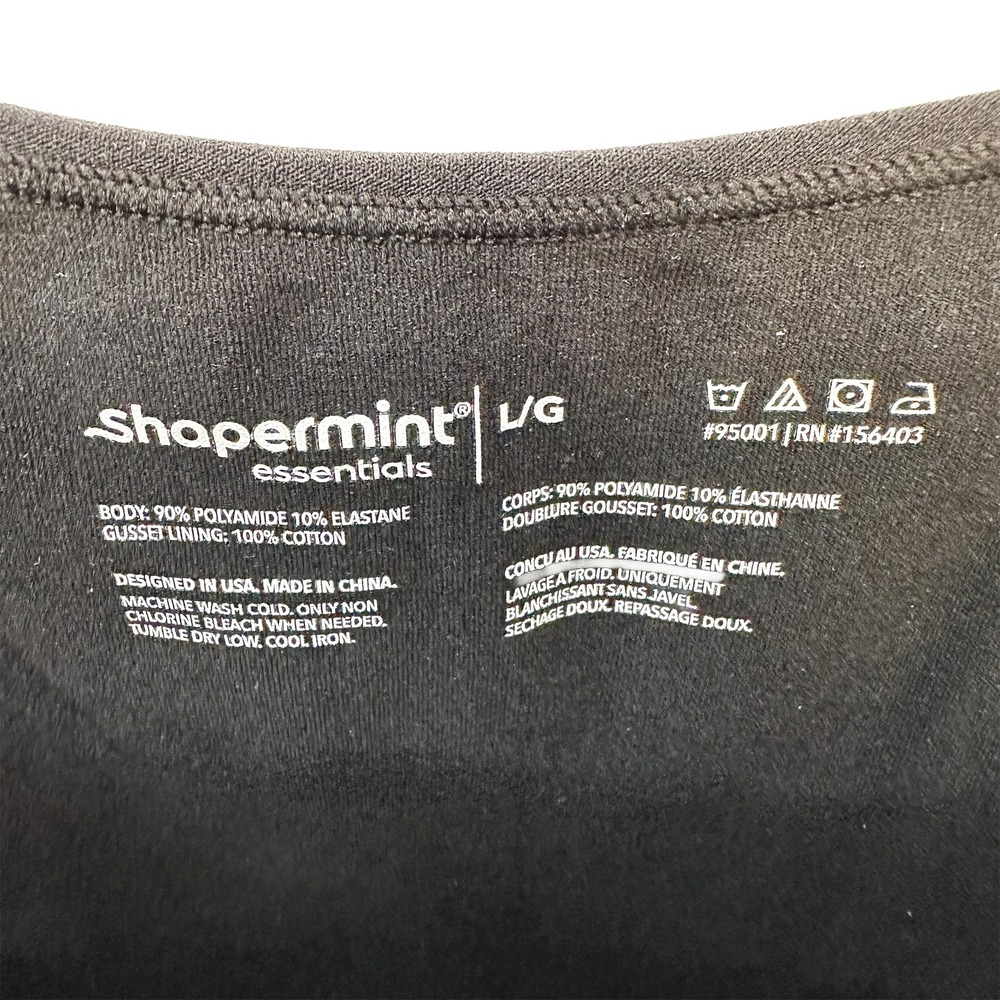 SHAPERMINT All Day Every Day Scoop Neck Bodysuit NWT • Large • black - Picture 6 of 7